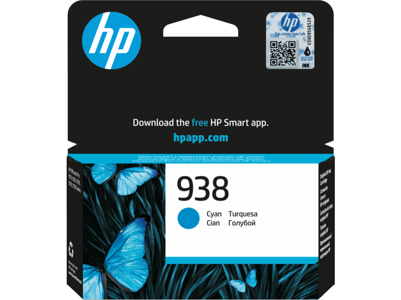 HP 938 Cyan Original Ink Cartridge-4S6X8PE