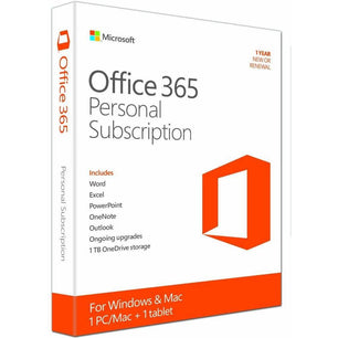 Microsoft Office 365 Personal 32/64bit 1 year subscription Medialess - 1user - Innovative Computers Limited